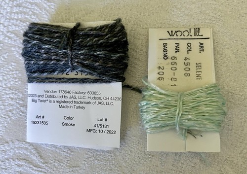 Handmade Crocheted Large Circular Warp Cape Shawl Silk & Acrylic Teal Gray New - Picture 14 of 14