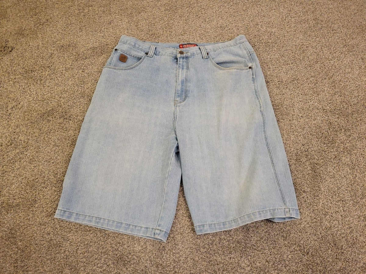 International Tuff Standard Jean Shorts Mens 38 X 13 Light Wash