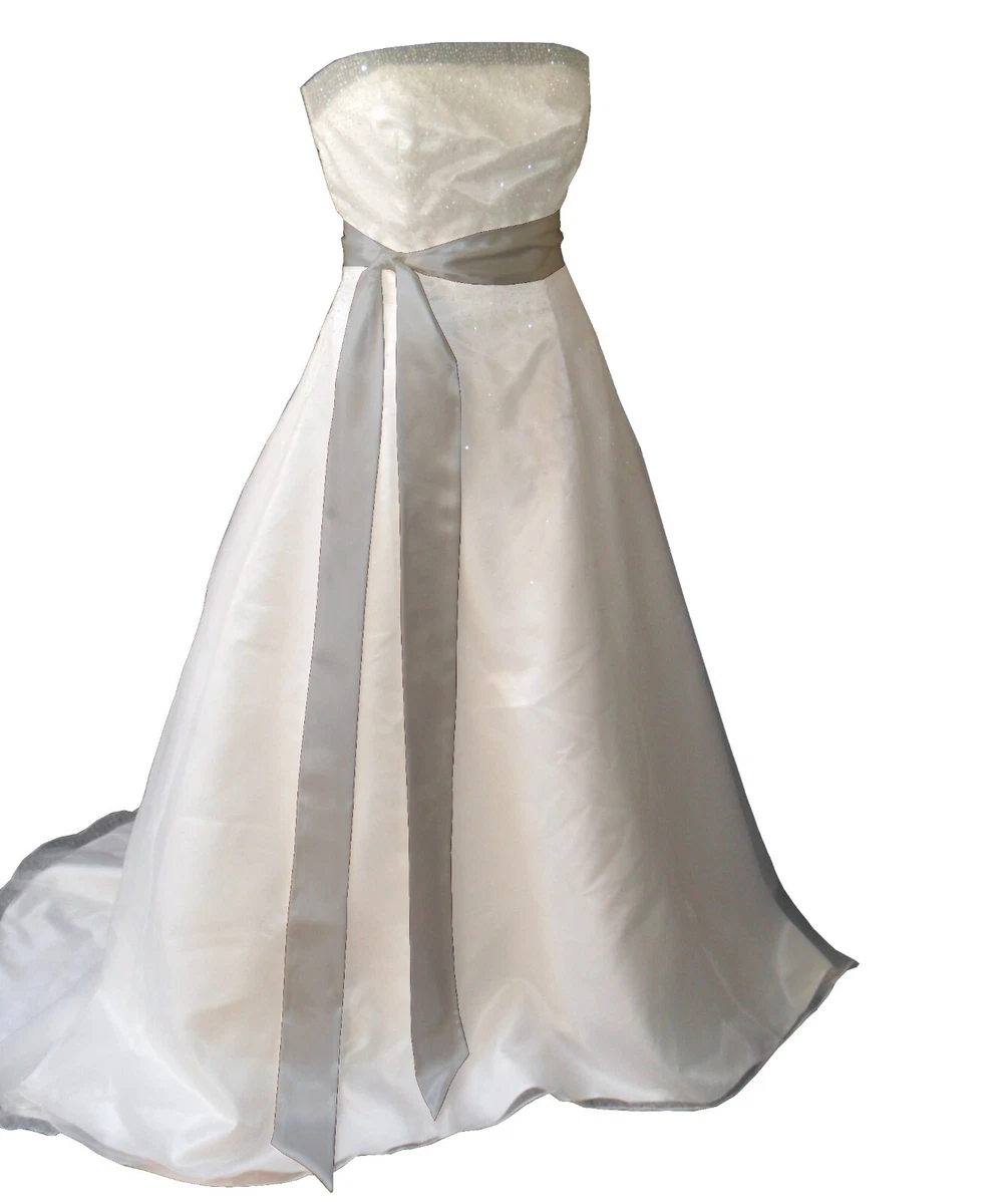 Grey best sale satin sash