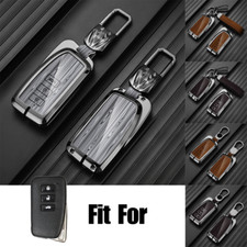 Aluminum Alloy Leather Car Key Fob Case Cover For Lexus GS ES IS RC NX LX RX 200