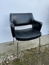 Fauteuil vintage 50-60 en skaï hyper confortable 