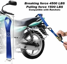 6Pcs Soft Loop Tie Down Straps Lashing Heavy Duty Motorcycle Handlebar 4500LBS