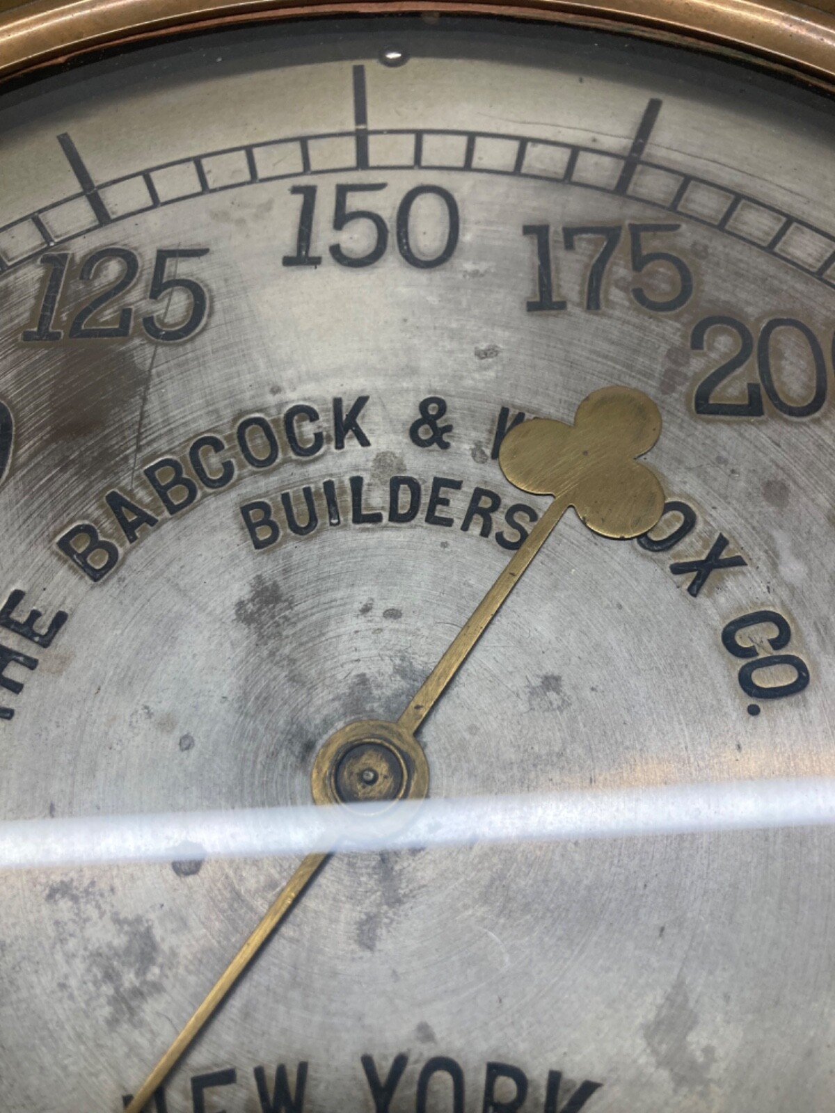 vintage brass ashcroft steam pressure gauge 300 psi New York Babcock eBay