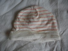 Baby Hat Cream Pink Stripe Newborn Girl Primark Cute Beanie Babies