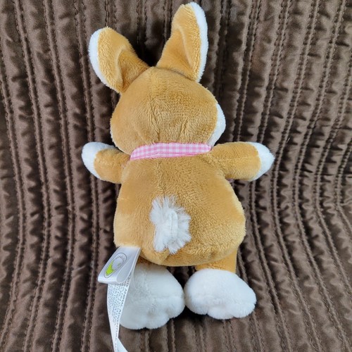 Animal Adventure Bunny Plush Brown White Pink Gingham Bow 2018 Mini 5" Easter - Picture 5 of 9