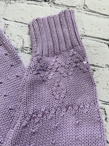 Quacker Factory Women’s Size M Lavander Sequin Farisile Chunky Knit Sweater - Picture 11 of 24