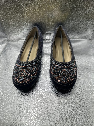 Coldwater Creek Maroon Red or Blue Flats Beading Size 7 - Picture 2 of 12
