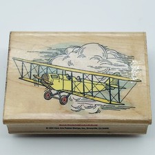 Vintage rubber stamp Airplane Kitty Hawk plane
