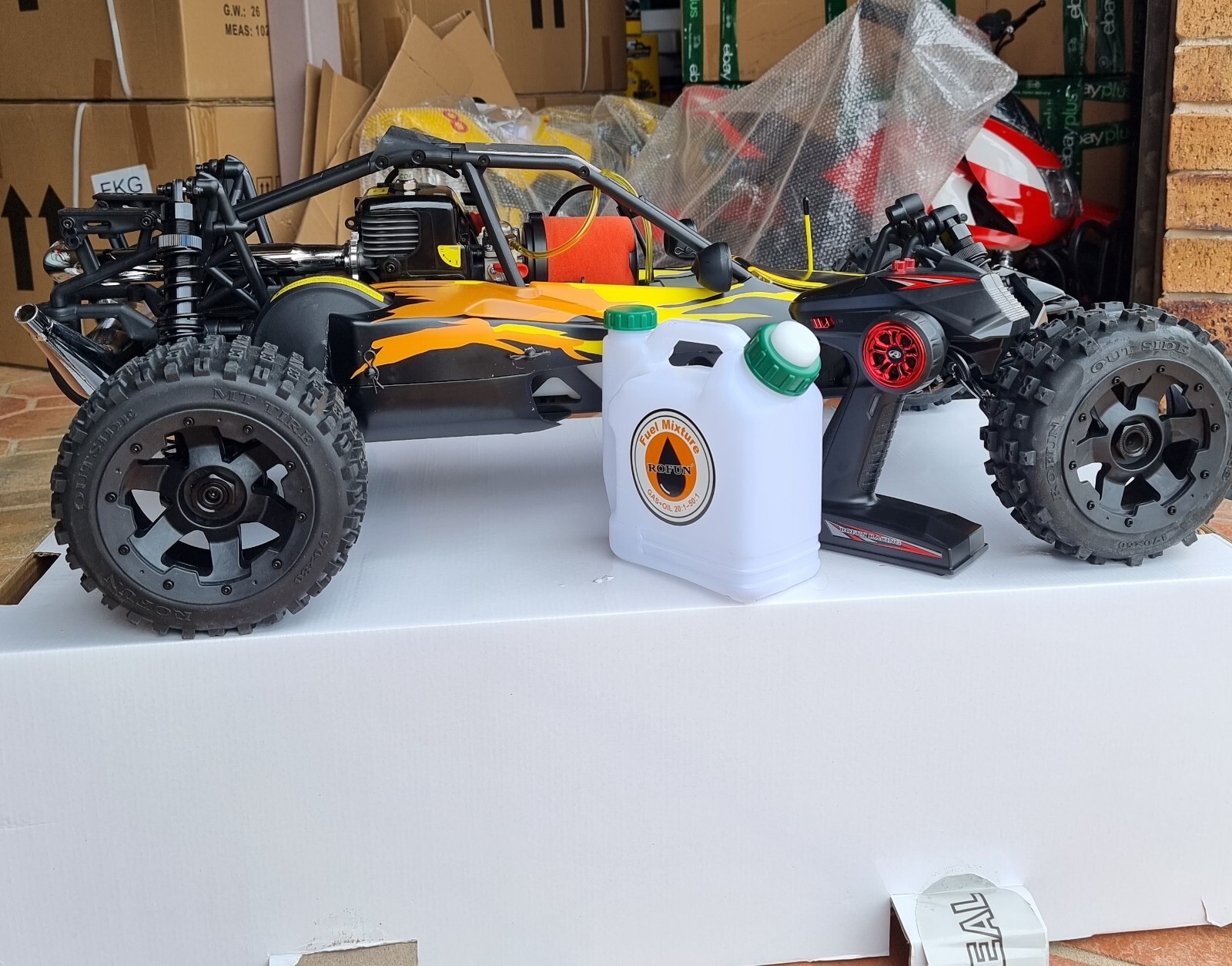 1/5 SCALE ROFUN RACING BAHA 5B HPI BAJA PETROL REMOTE CONTROL CAR RTR