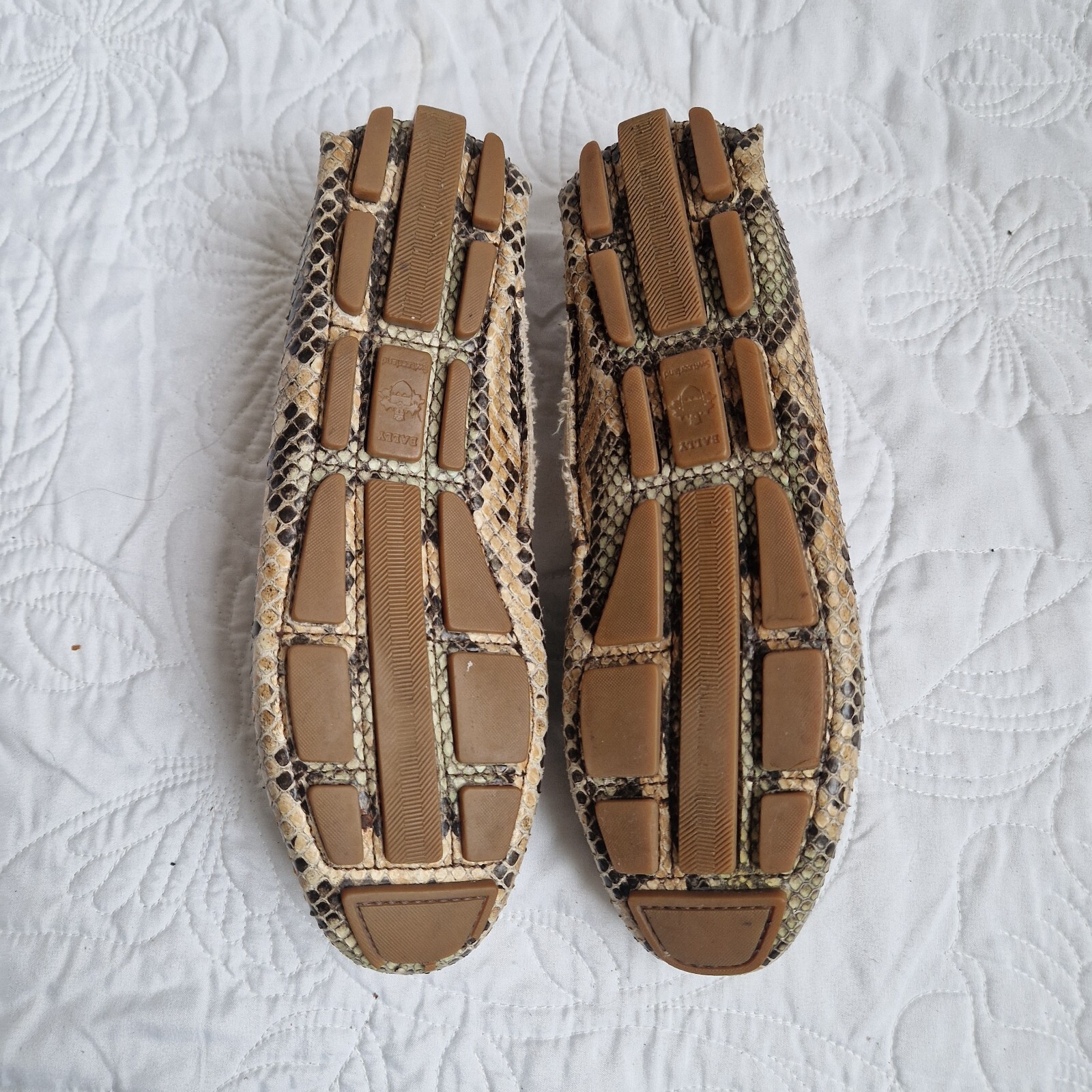 Bally python snakeskin driving shoe moccasins. Si… - image 5