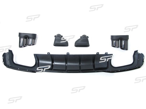 Difusor negro + tapas de escape para AUDI A7 S7 C8 4K Sportback S Line a partir de 2018 - Imagen 10 de 12