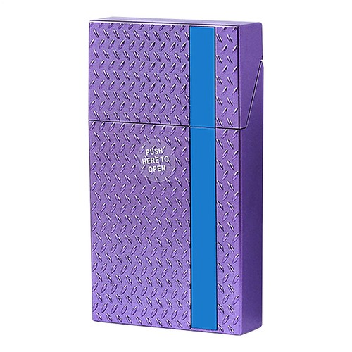 Cigarette Case Portable Protection For Extra Long Hand-rolled Cigarettes Purple