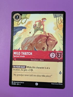 Milo Thatch Spirited Scholar 115/204 Foil Into the Inklands Lorcana TCG Karte