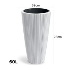 Flowerpot Ridged Planter with insert Indoor Outdoor Modern Elegant & Stylish