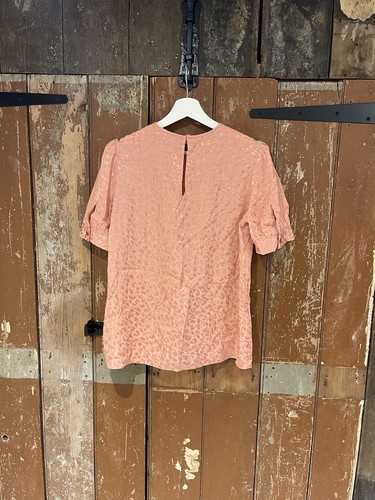 Michael Kors Blouse Top Women's Size Medium Pink Short Sleeve Round Neck - Picture 12 of 16