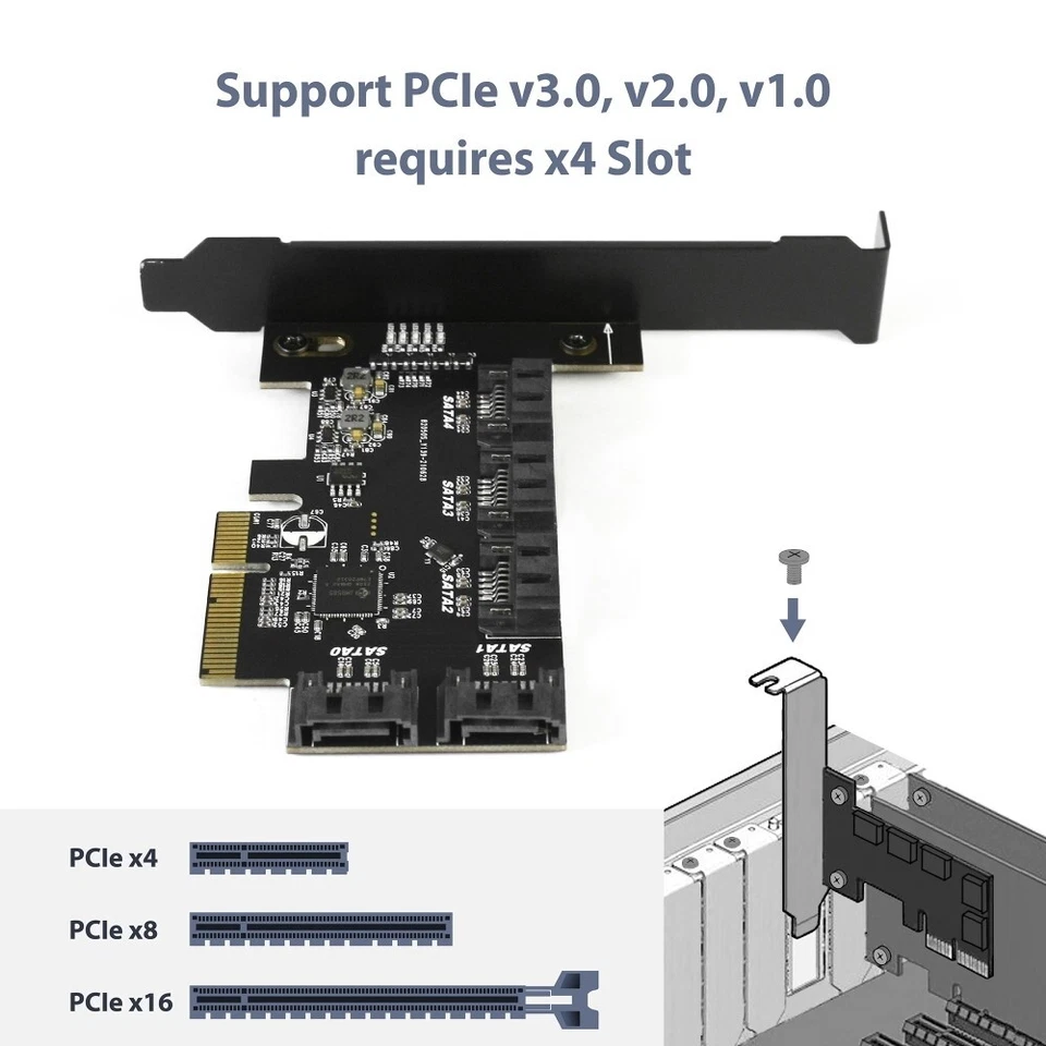 Vantec 5-Port SATA III 6Gbps PCIe X4 Host Card - Image 3 of 4