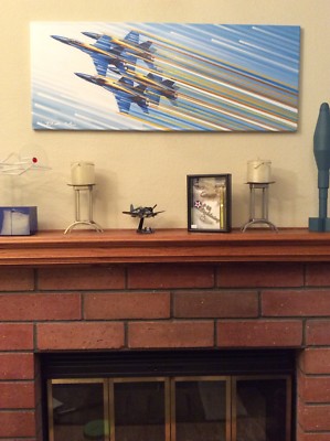 Screamin  Blue Angels canvas print by D.A.M. From Art Gallery of California 