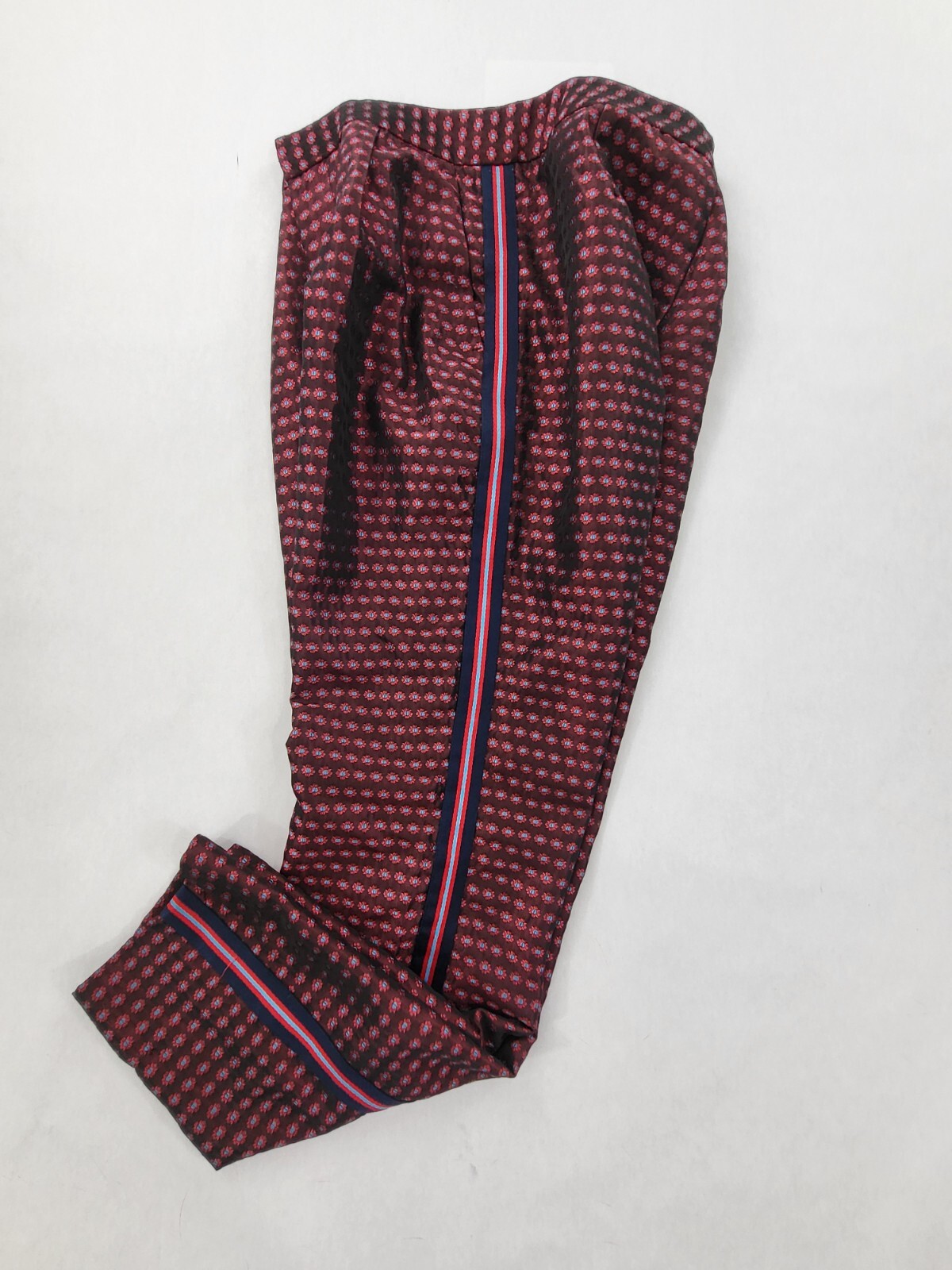 Zara Basic Dress Pants. Flower Pattern Side Strip… - image 7