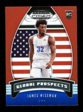 2020 PRIZM DRAFT #97 JAMES WISEMAN GLOBAL PROSPECTS RED WHITE BLUE PRIZM ROOKIE