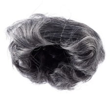 Bulk Buy of 4 Antina's Grey Grandpa 14" Doll Wigs with Side Part