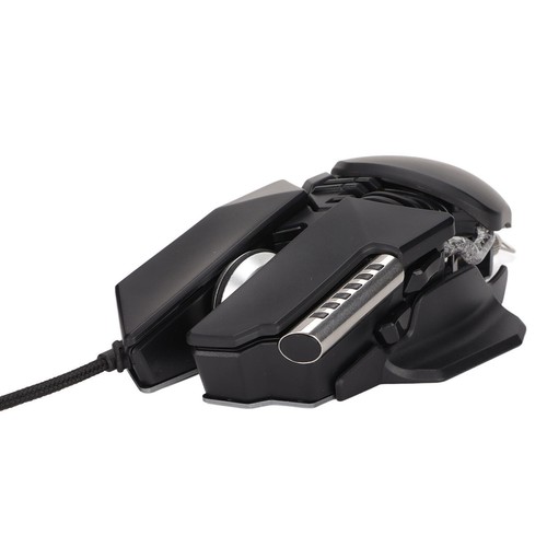 Mechanische Maus 12800 DPI Ergonomie Einziehbare Einstellung RGB USB Schwarz 6D - Bild 12 von 12