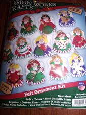 Design Works Jewel Felt LOTS OF ANGELS Ornaments New Makes 13 3" x 4"