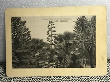 Antique advertising card Jersey Coffee lithograph Scene Private Res Los Angeles