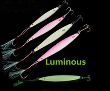 1PCS Luminous Jigs Head Fishing Lure Metal Bait Swim Night 40g 60g 80g 100g Glow