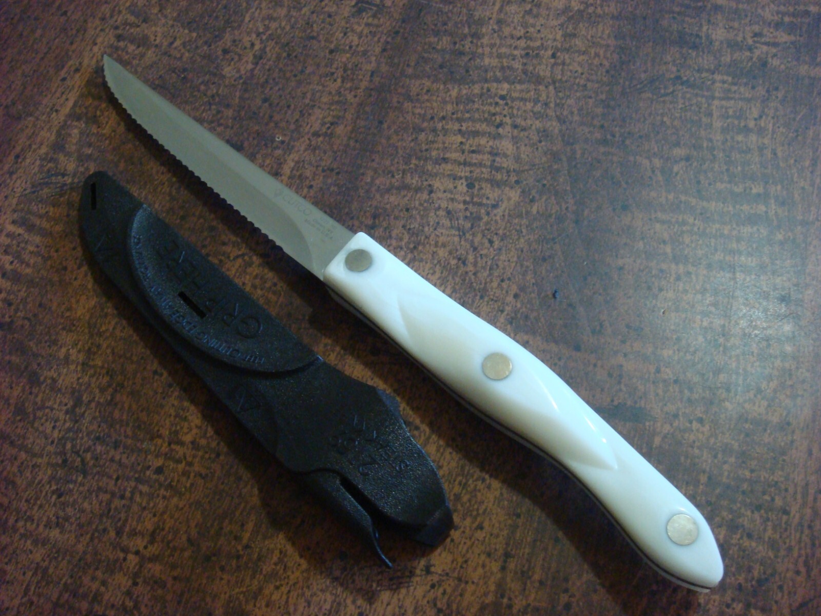 Cutco White Handle Trimmer knife with sheath eBay