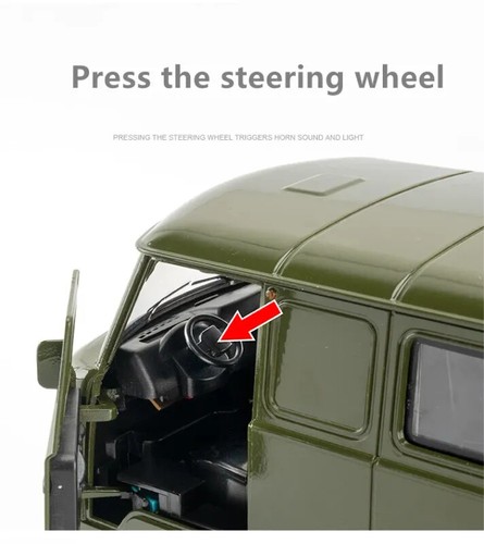 1:18 UAZ Travelers Modelo de Autobús Diecast Simulación Sonido y Luz Niños Juguete Regalo - Imagen 12 de 26