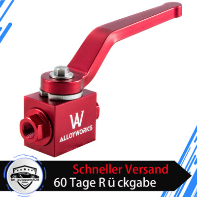 Bremsleitungsschloss Aluminium Absperrventil 1/8'' NPT Billet Rot