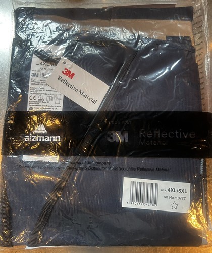 Salzmann 3M High Visibility Reflective Safety Vest Navy Blue Unisex 4XL/5XL - Picture 1 of 7