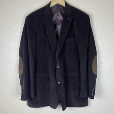Lauren Ralph Lauren 48R Corduroy Blazer Sports Chore Elbow Patch Chocolate Brown