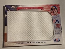 2013 Panini USA Baseball Collegiate National Jumbo Patch /49 Bradley Zimmer 24