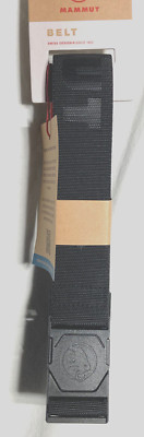 Mammut Alpine Stretch Polyester Adventure Urban Travel Belt Unisex Black 43'' OS