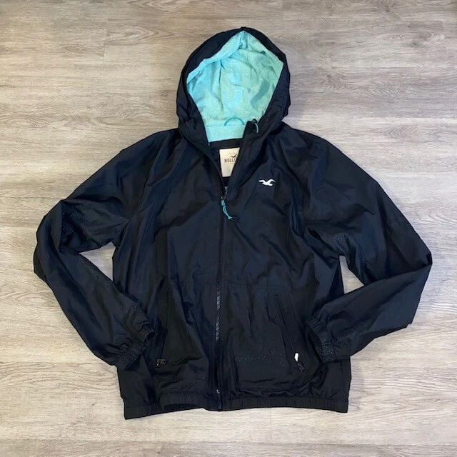 Full zip hooded windbreaker hollister deals