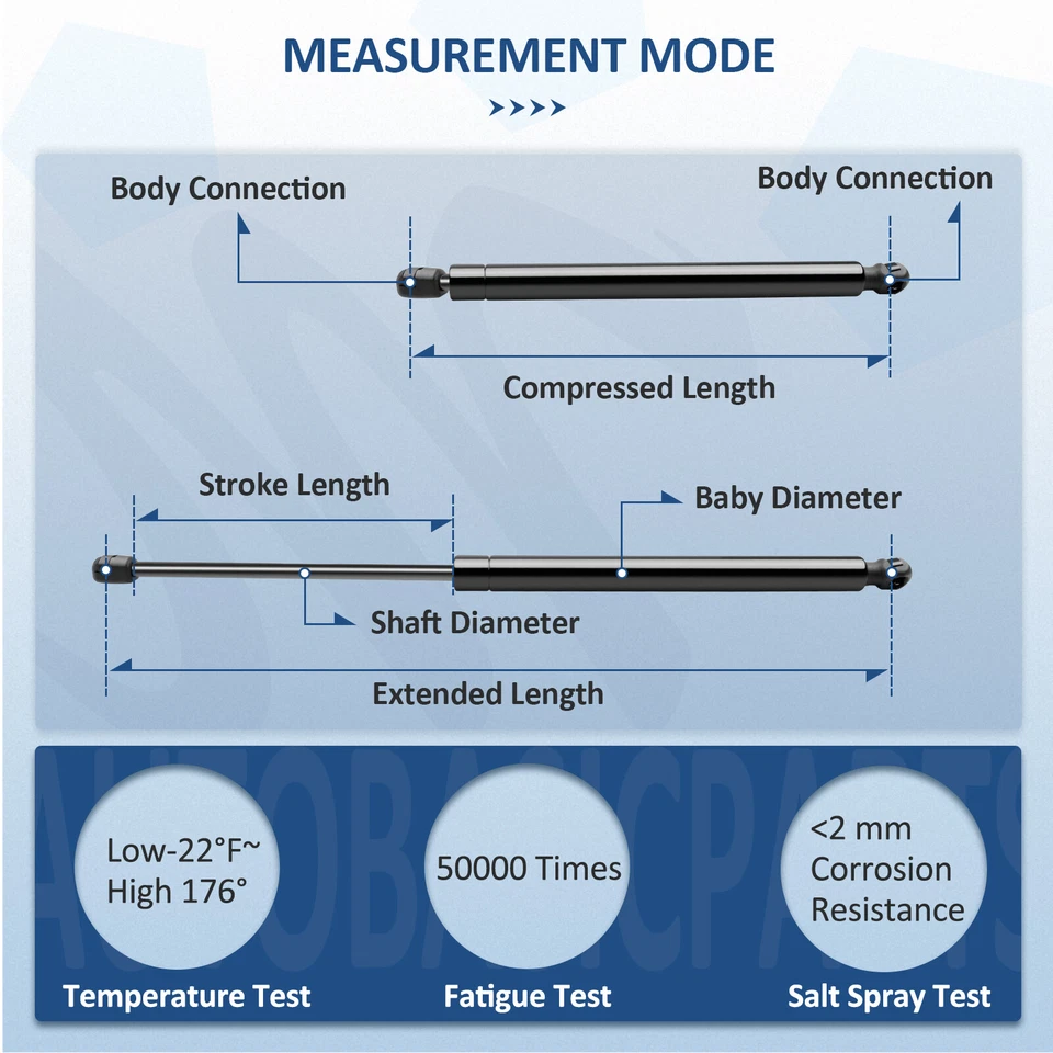 For 2012-2015 Honda Crosstour Qty 2 Hatchback Lift Support Shocks Struts Foto 4 de 4