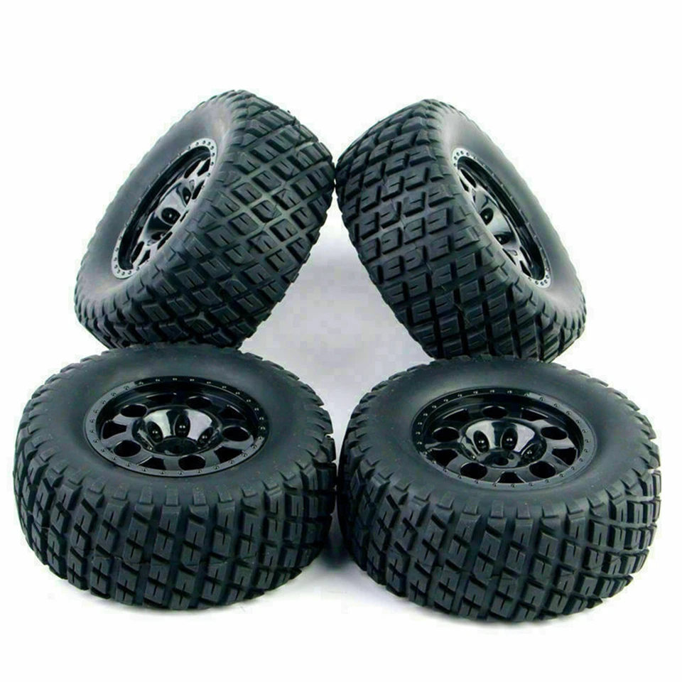 4Pcs 1:10 RC Wheels Short Course Truck Tires 12mm Hex For SLASH Cars Toys - Image 4 of 4