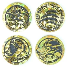 Lot of 4 Gargoyles Authentic POG Kini Slammers The World Pog Federation 1995 WPF