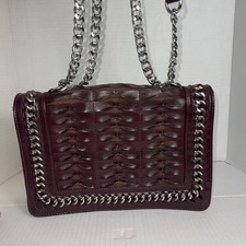 Zara Woman Burgundy Buffalo Leather Shoulder ...