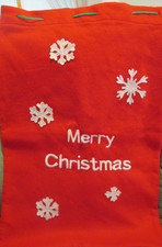 Large Christmas Red Bag Santa Claus Gift Sack Merry Christmas Toys 19" x 29" New