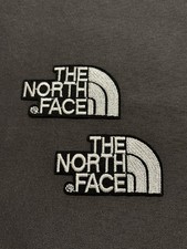 LOT de 2 patch écusson brodé thermocollant north face noir et blanc NEUF