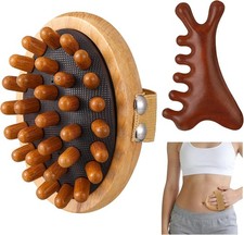 Wooden Meridian Massage Brush Cellulite Remover Lymphatic Body Shaping Tool