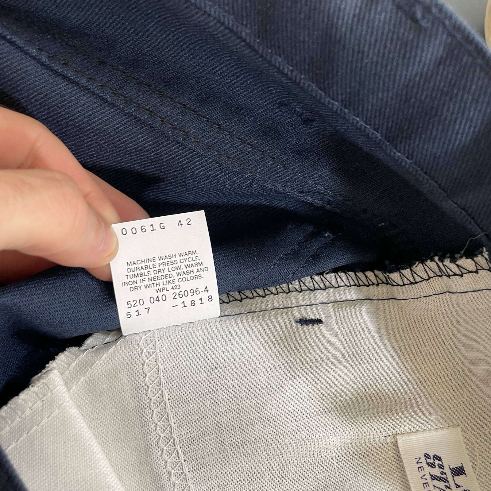 ​DEADSTOCK Vintage Levi’s 517 Sta-Prest Slacks 40x30 1990 USA Made Bootcut Pants thumbnail 6