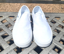 White Slip On Vans Off-The-Wall Women s Shoes 8.5 508731