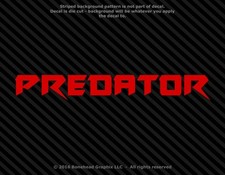 Predator Text Vinyl Decal Window Sticker - 25 Colors