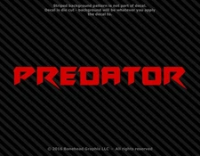Predator Text Vinyl Decal Window Sticker - 25 Colors