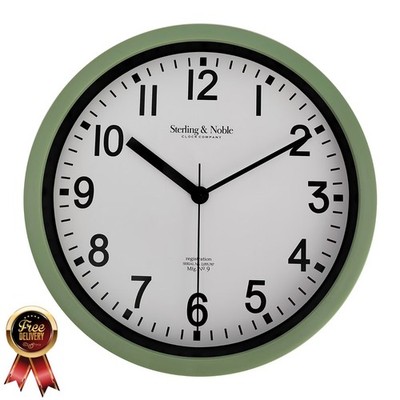 Mainstays Basic Indoor 8.78'' Sage Analog Round Modern Wall Clock