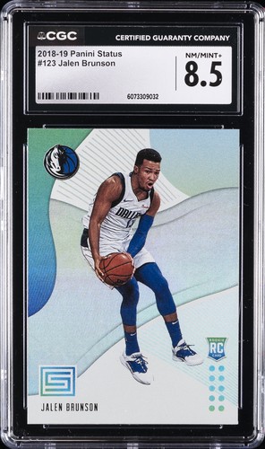 2018-19 PANINI STATUS #123 JALEN BRUNSON CGC 8.5