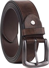 LABMGW-Mens Belt Big And Tall-Brown-Regular Size 52  54